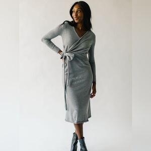 ✨NWT, Unopened ✨ The Willner Wrap Sweater Dress In Grey